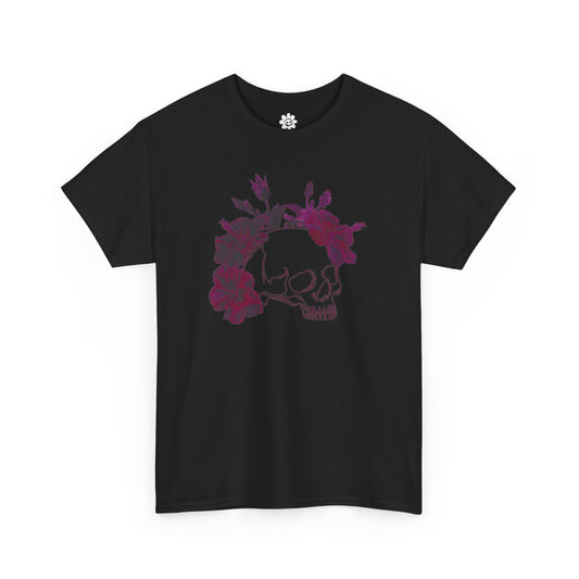 Skull Hibiscus Flower T-shirt