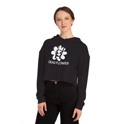 Dead Flower Cropped Hoodie