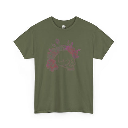 Skull Hibiscus Flower T-shirt