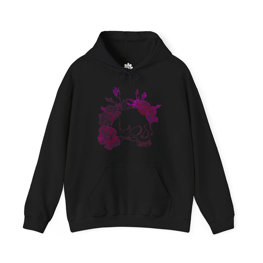 Skull Hibiscus Flower Hoodie