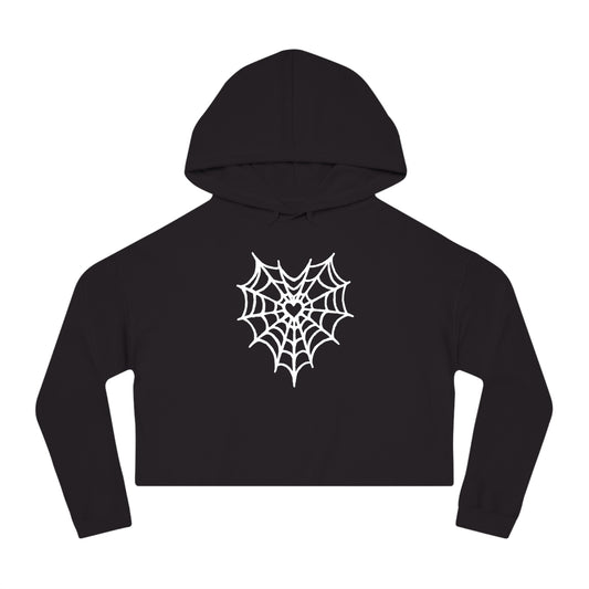 Web Heart Cropped Hoodie