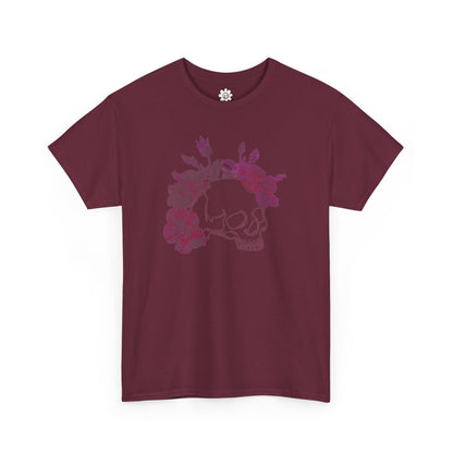 Skull Hibiscus Flower T-shirt